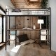 preview thumbnail 2 of 13, Stylish Twin Size Loft Bed with Integrated Study Area,Storage Shelves,Kids Bed Design