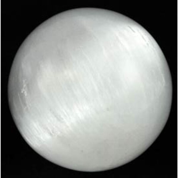 White Selenite crystal ball