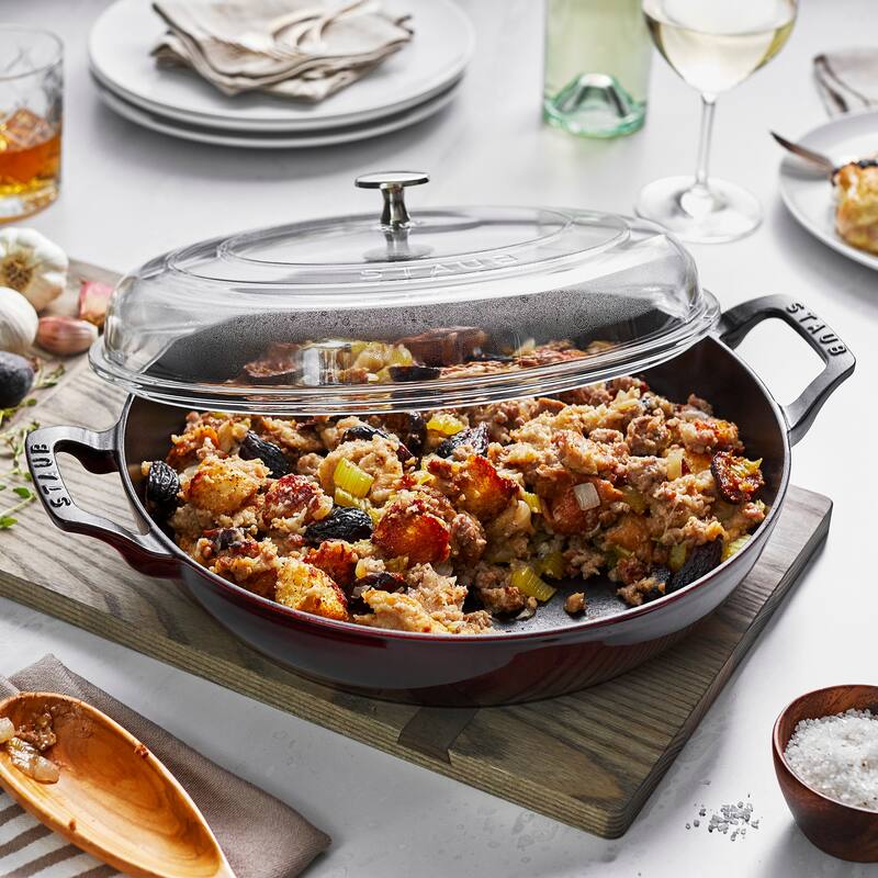 STAUB Cast Iron 3.5-qt Braiser with Glass Lid