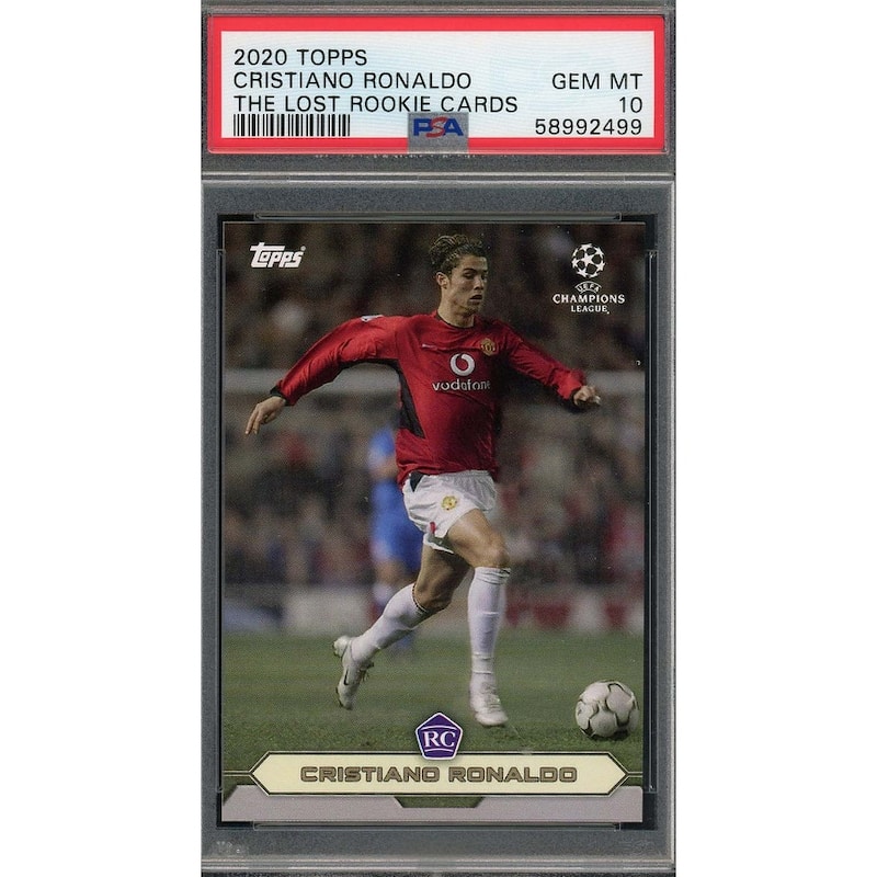 Cristiano Ronaldo 2020 Topps The Lost Rookie Soccer Card Graded PSA 10 - 8'6" x 11'6"