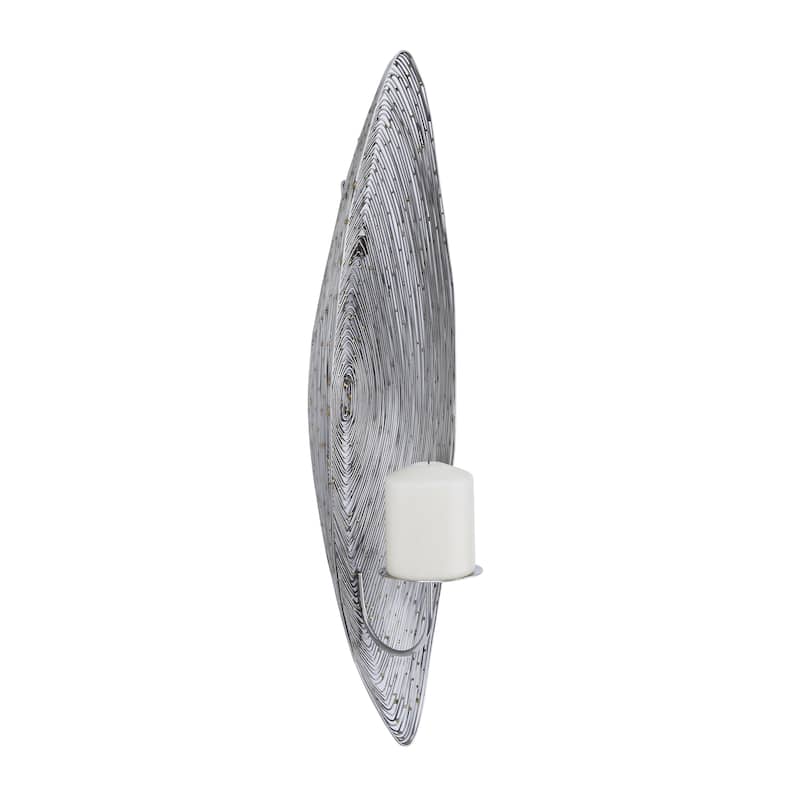 Stainless Steel Metal Single Candle Wall Sconce - Silver or Brass - CosmoLiving by Cosmopolitan