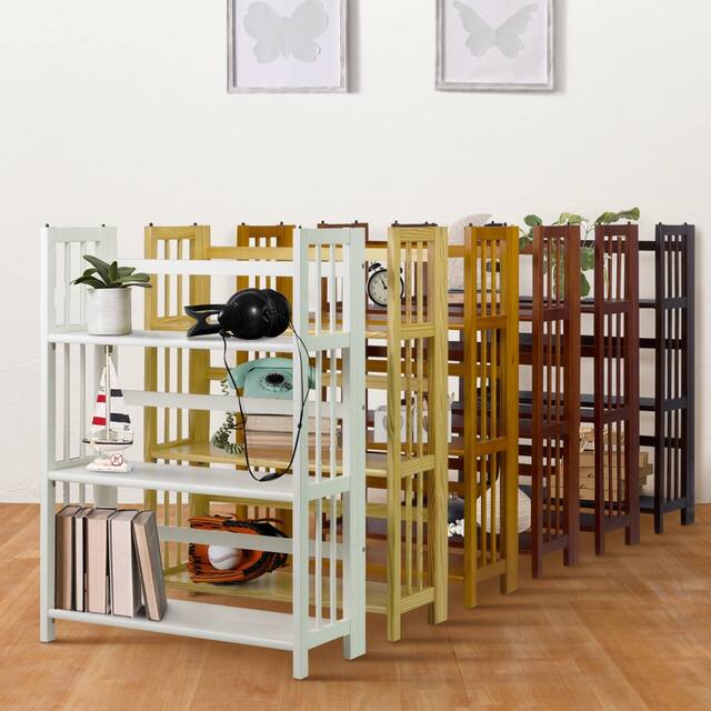 Porch & Den Edgemont Folding Stackable 27.5-inch Bookcase