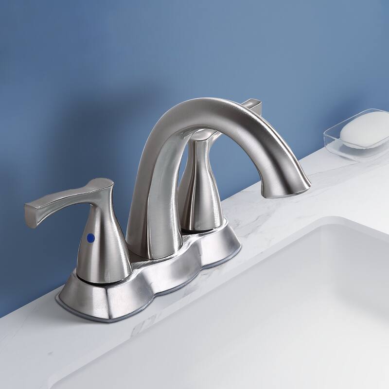 Topcraft Two Handle Bathroom Sink Faucet with Pop-Up Drainer