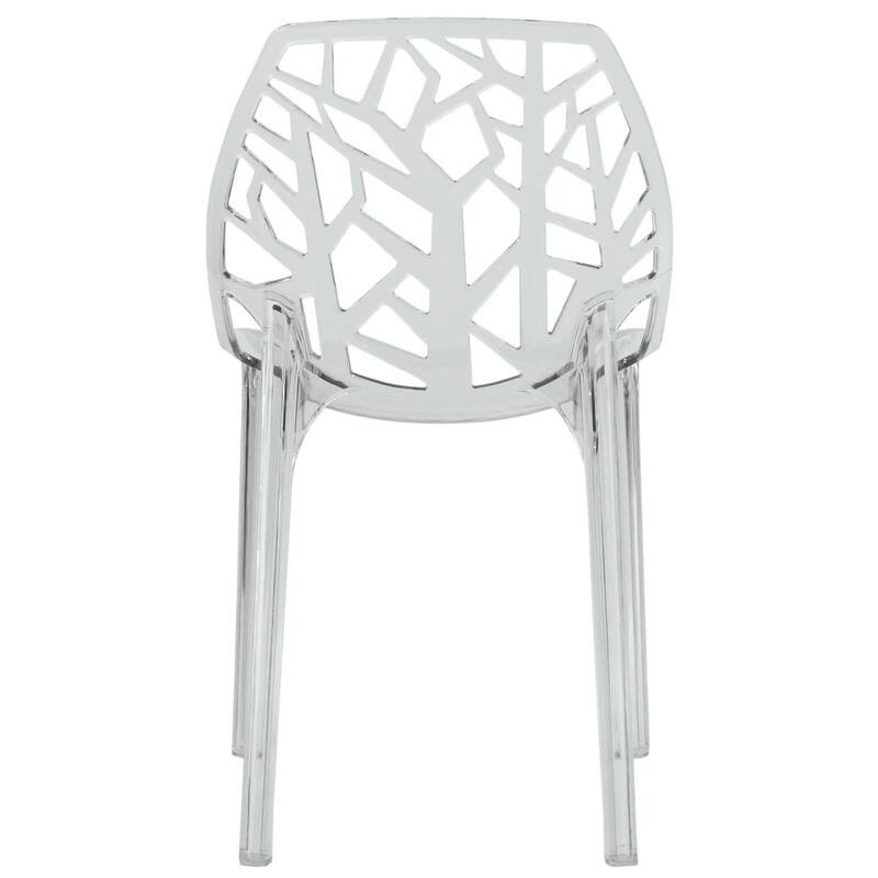 Cornelia Modern Stackable Dining Chair with Cut-out Design Accent Side Chair for Dining rooms, Patios, or Kitchens (Set of 4)