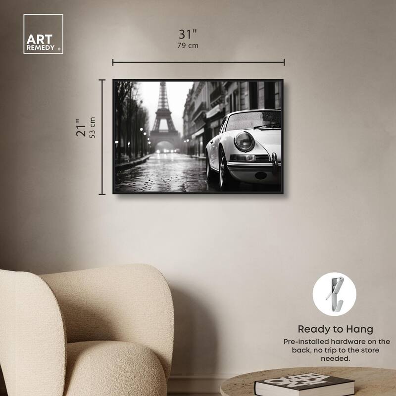 Rainy Day Paris Canvas by Art Remedy