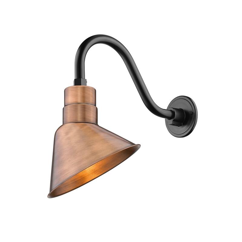 Millennium Lighting 10" Angle Shade with 15" Gooseneck in Multiple Finishes