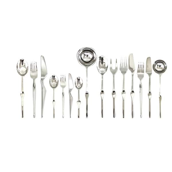 slide 2 of 2, Mepra Ergonomica Flatware Set with H/H Knives - 126 Pieces - Stainless Steel Silver