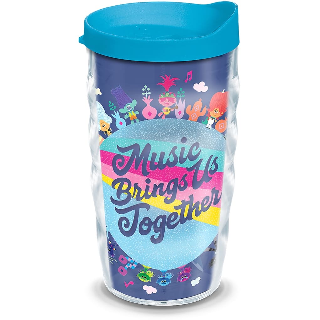 Tervis DreamWorks Trolls Made in USA Double Walled Insulated Travel Tumbler, Music Together - 10oz Wavy