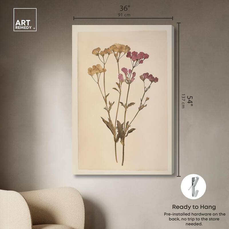 Dried Flower Canvas by Art Remedy, Gallery Wrapped