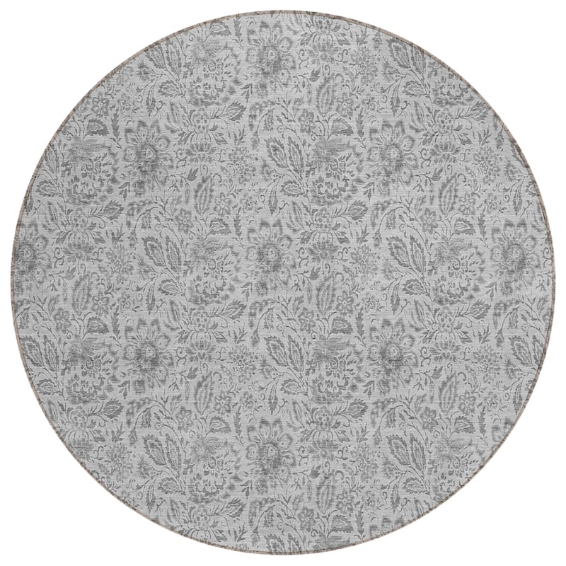 HomeRoots Floral Transitional Rectangle Outdoor Rug