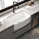 preview thumbnail 12 of 11, Pure 33 Inch Curved Apron Front Farmhouse Kitchen Fireclay Sink