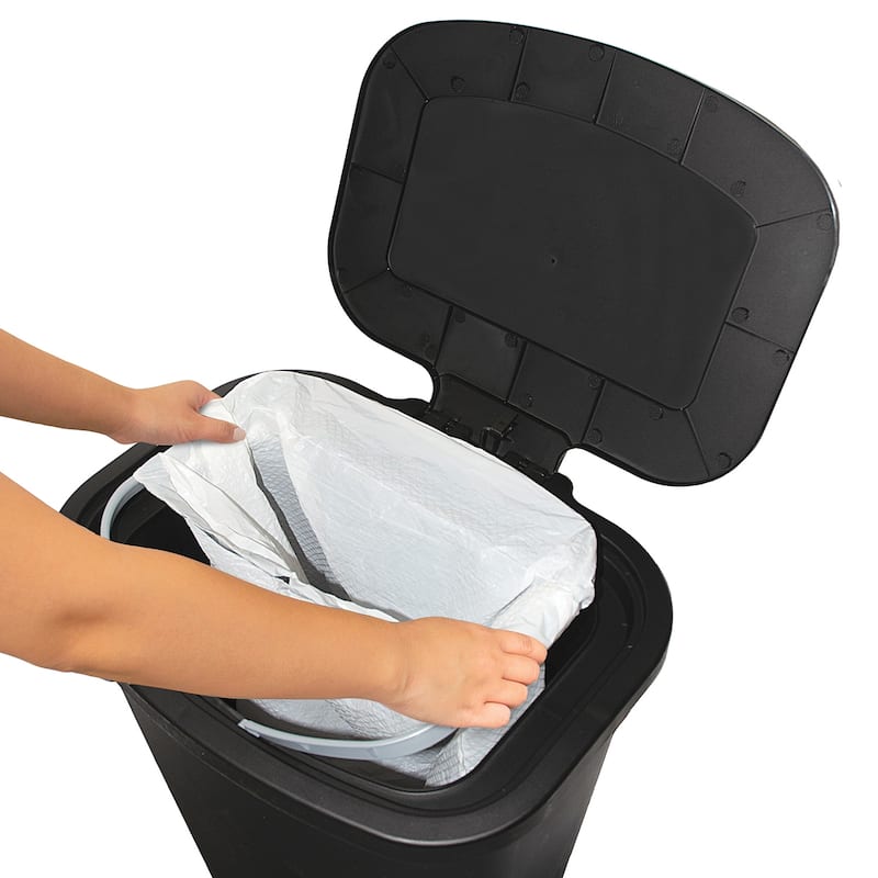 Glad Black Step-on Plastic Trash Can - 15-20 Gallons
