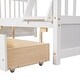 preview thumbnail 16 of 71, Classic Wooden Bunk Bed,Twin-Over-Full Bunk Bed with Ladders and Two Storage Drawers