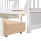 preview thumbnail 13 of 54, Space-Saving Twin Over Full Bunk Bed with Drawers, Solid Wood Frame with Guardrails and Ladder, Detachable into 2 Platform Beds