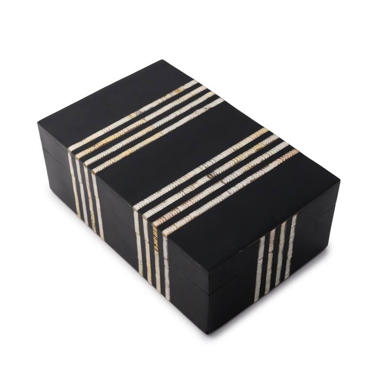 Medium Rectangular Storage Box - 7" - Black