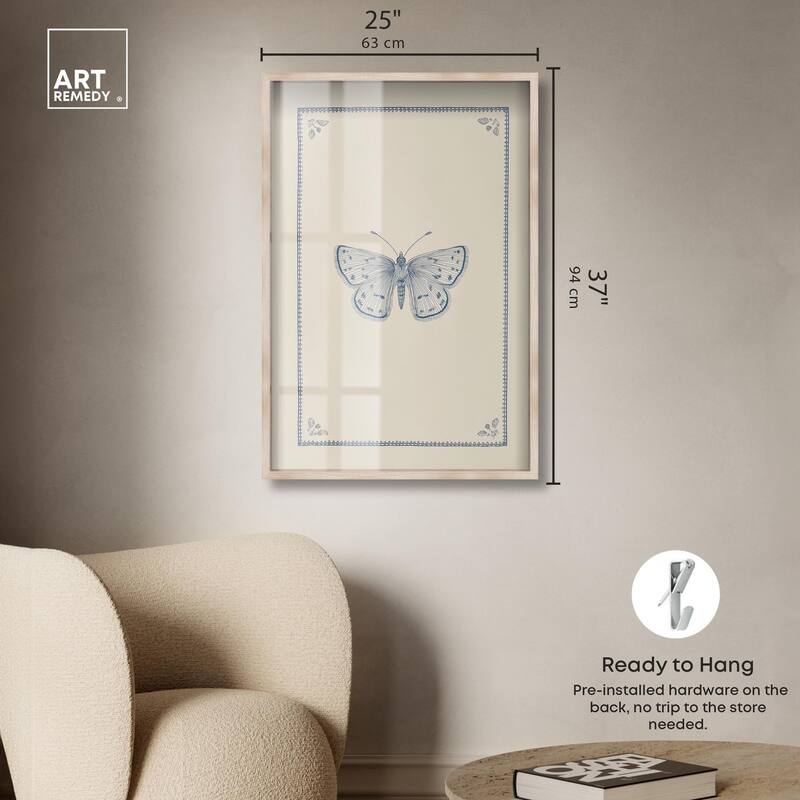 Blue Butterfly II Shadowbox by Art Remedy