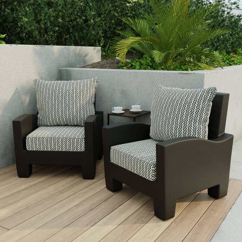 24" x 47" Outdoor Deep Seat Cushion Set with Welt - 46.5'' L x 24'' W x 6'' H