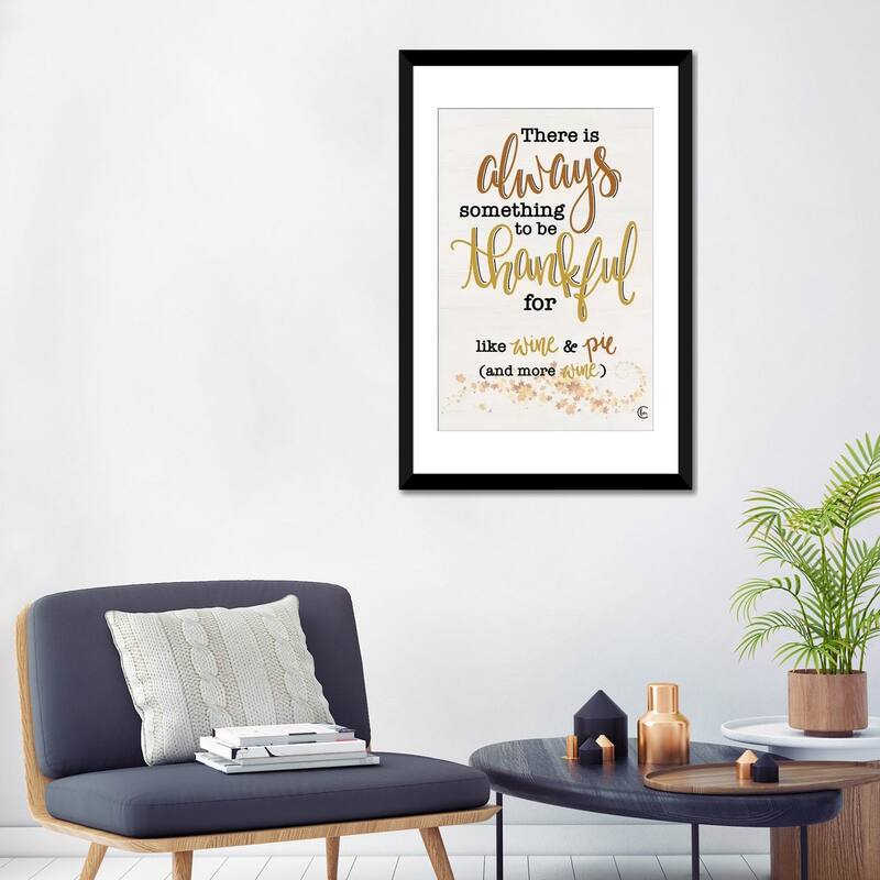 iCanvas "Thankful For Wine And Pie" by Fearfully Made Creations