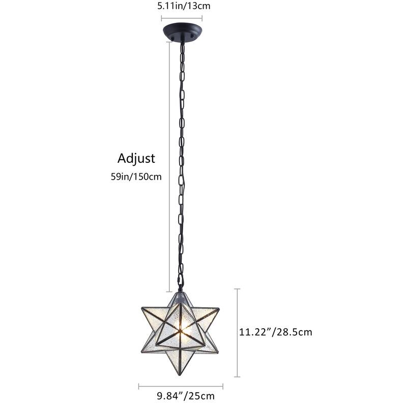 Modern 1-Light Moravian Star Design Pendant Lamp Fixture