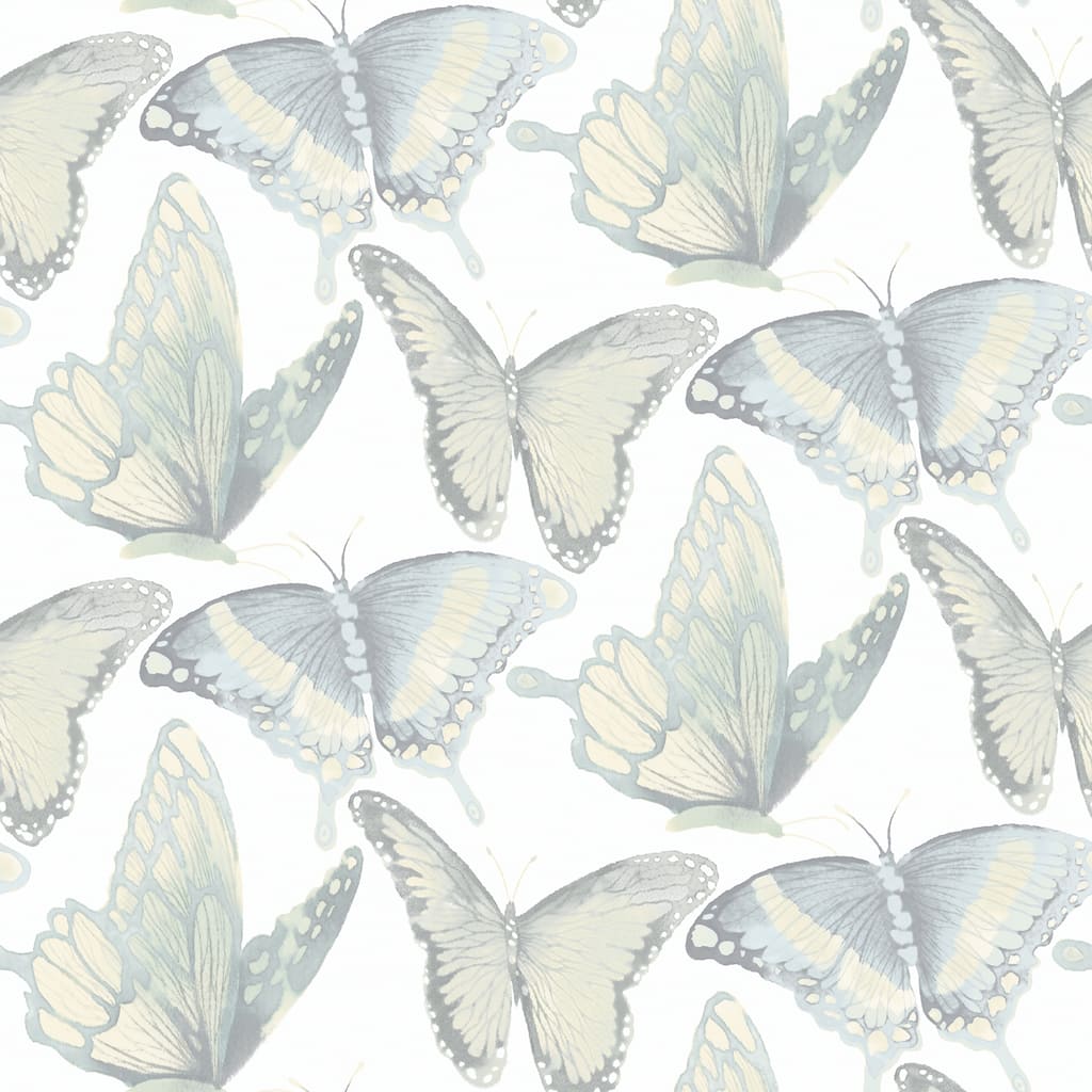 Chesapeake Janetta Mint Butterfly Wallpaper