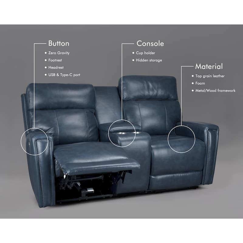 154'' W 5-Seat Power Sofa set with Zero Gravity, Adjustable Headrest and USB&Type-C Ports
