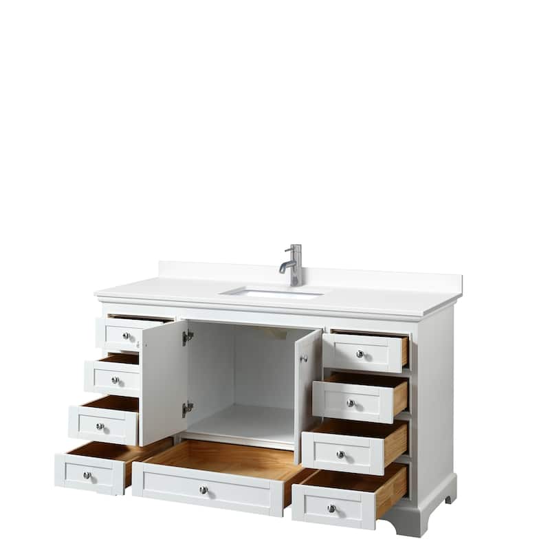 Deborah 60-inch Single Vanity, Cultured Marble Top