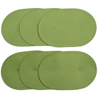 Woven Non-Slip Oval Placemats Set of 6 - Bed Bath & Beyond - 40320138
