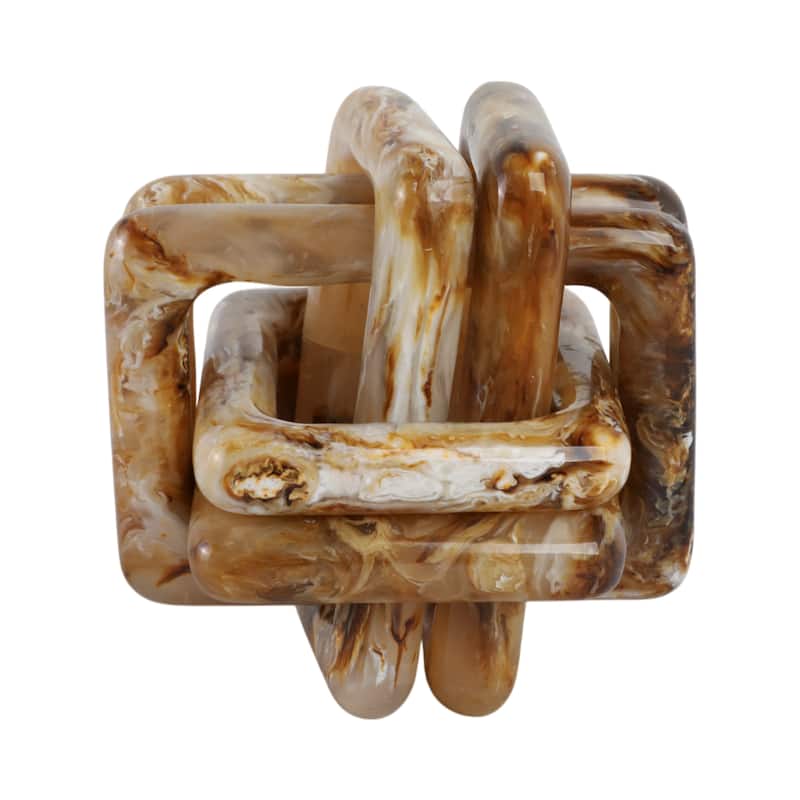 Modern Resin Decorative Object Knot Sleek and Stylish Accent Piece - 6" x 6" x 6"