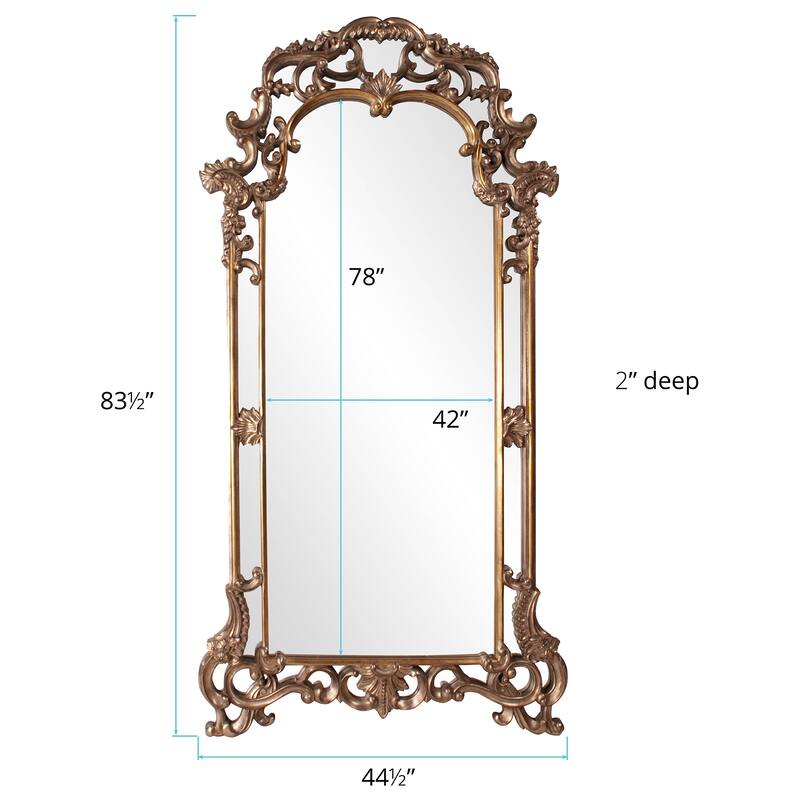 Allan Andrews Imperial Mottled Bronze Ornate Full Length Mirror - Mottled Bronze