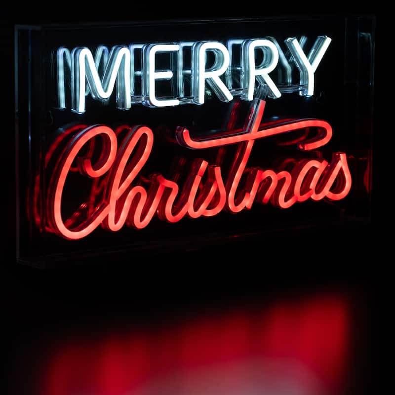 LED Merry Christmas Neon Lighted Wall Sign - 17"