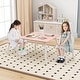 preview thumbnail 4 of 8, Gymax 3 Pieces Kids Table & Chairs Set Children Wooden Furniture Set