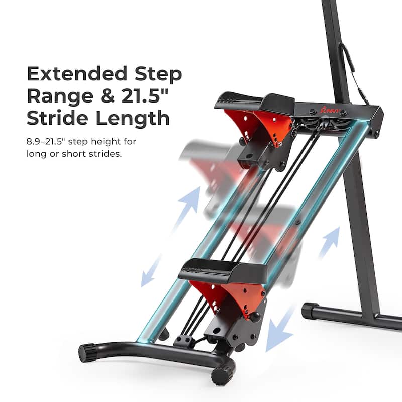Sunny Health & Fitness Smart Foldable Stair Climber with Resistance Bands - SF-S025005