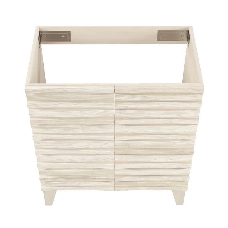 Cascade 30" Freestanding Bathroom Vanity Cabinet Without Top In White Oak - 30