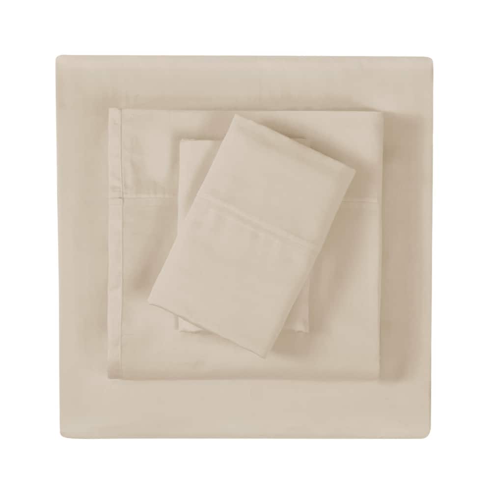 Vince Camuto Solid 400TC Percale 4 Piece Sheet Set