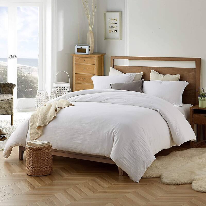 Natural Loft Oversized Comforter Set - White - King