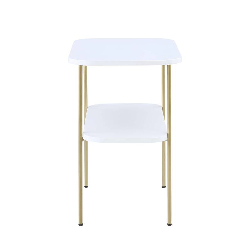 Convenience Concepts Lunar Chairside End Table with Shelf