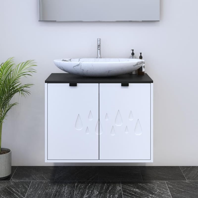 Teardrop 2D 80 Floating Bathroom Vanity (32" Width)