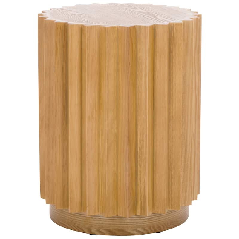 SAFAVIEH Arashi Pedestal End Table - 15"W x 15"D x 19"H - Natural