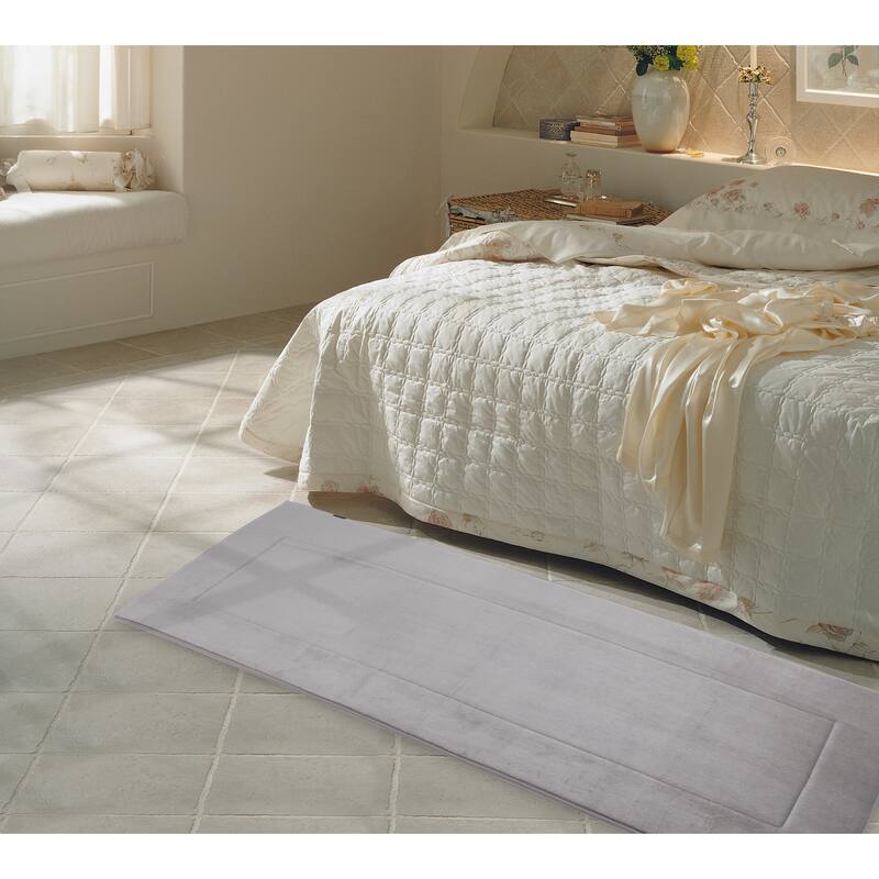 FABBRICA HOME Ultra-Soft Extra-Thick Non-Slip Memory Foam Long Bath Runner Mat 2 ft x 6 ft