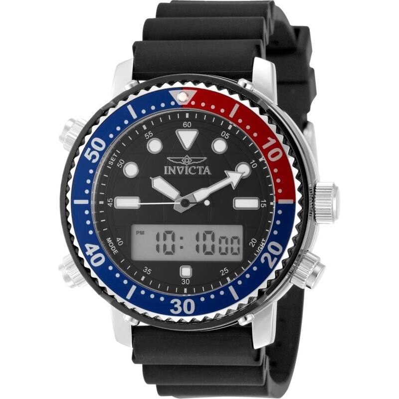 Invicta Men's 49451 Pro Diver Digital, Quartz Electronic, PC21AF Black Dial Watch