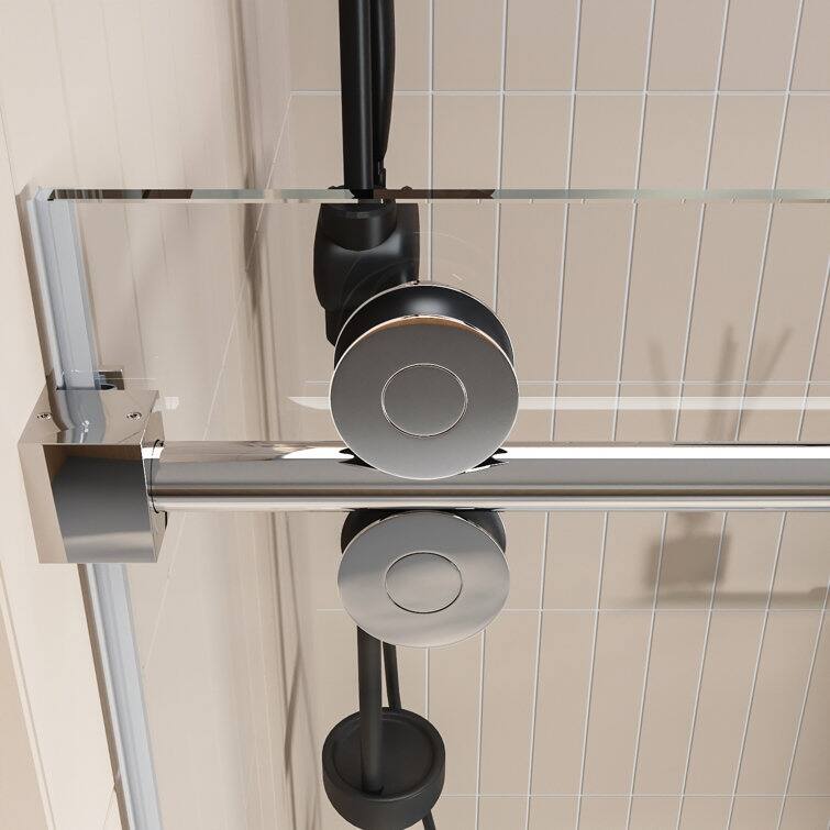 DeerValley Concord 56" - 60" W x 76" H Single Sliding Frameless Shower Door
