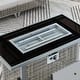 preview thumbnail 5 of 13, 43" Modern 60000 BTU Rectangular Propane Gas Fire Pit Table with Glass Wind Guard