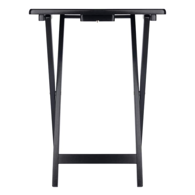 Folding Rectangular Snack Tables - 29" - Black - Set of 2
