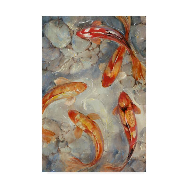 Tim Otoole 'Vibrant Koi Ii' Canvas Art