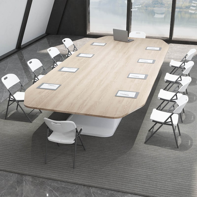 Costway Folding Chairs Set of 4/8/12 HDPE Plastic Chairs with Metal