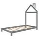 preview thumbnail 9 of 9, Charming House-Shaped Headboard Wood Platform Bed - Solid Pine Wood Construction - Bring Fun and Durability to Your Bedroom,Gray