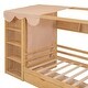 preview thumbnail 16 of 18, Natural Twin Size Solid Wood House Bed with Two Drawers & Wardrobe