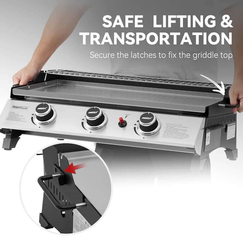 Royal Gourmet 24-Inch Portable Gas Griddle ,Silver