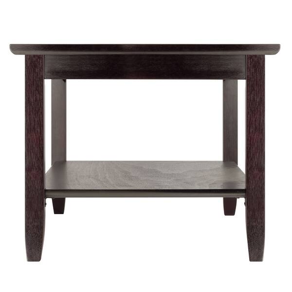 Shop 40 Dark Espresso Elegant Genoa Rectangular Coffee Table With Glass Top And Shelf Overstock 30052161
