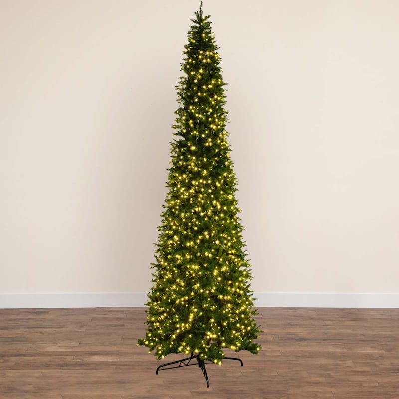 Pre-Lit Mountain Pine Artificial Christmas Tree - 14' - Warm White LED Lights
